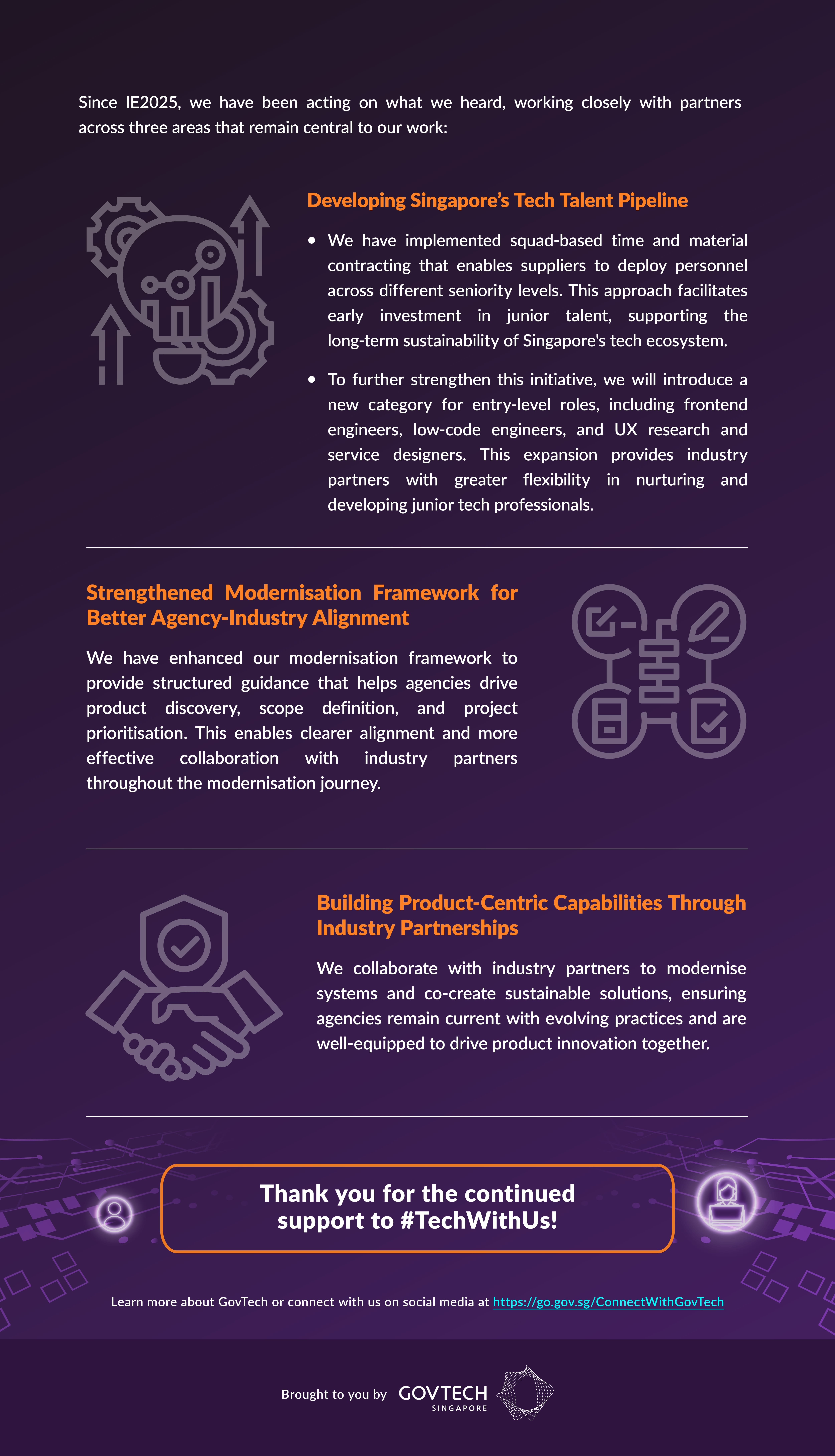 Updates on collaborative initiatives and actions, through GovTech Industry Engagement 2025